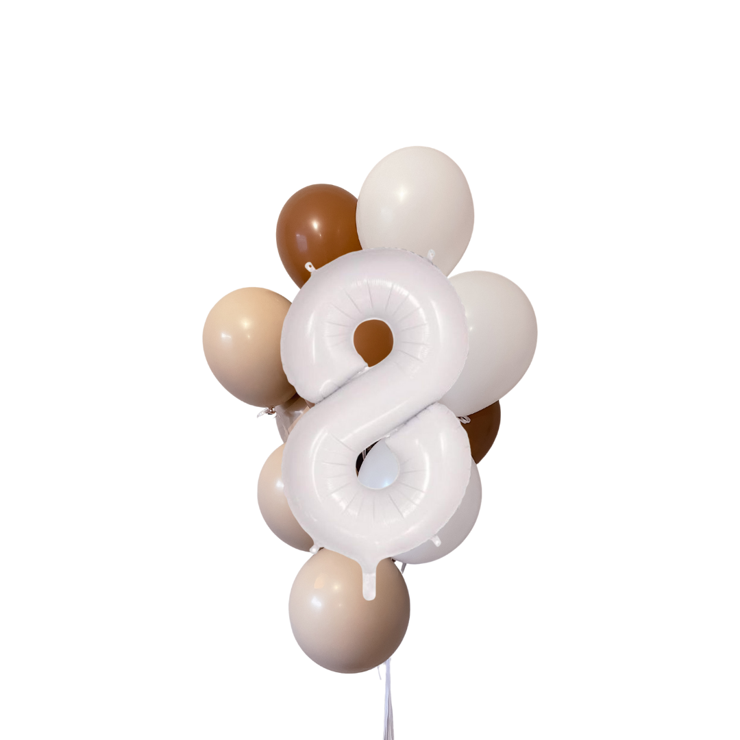 Mocha Dreaming - Number Balloon Cluster Kit