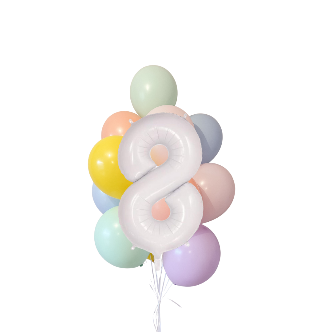 Pastel Rainbow - Number Balloon Cluster Kit